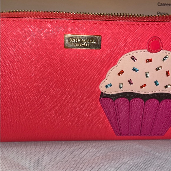 Kate Spade Pink Wallet with Cupcake Design - Picture 2 of 8